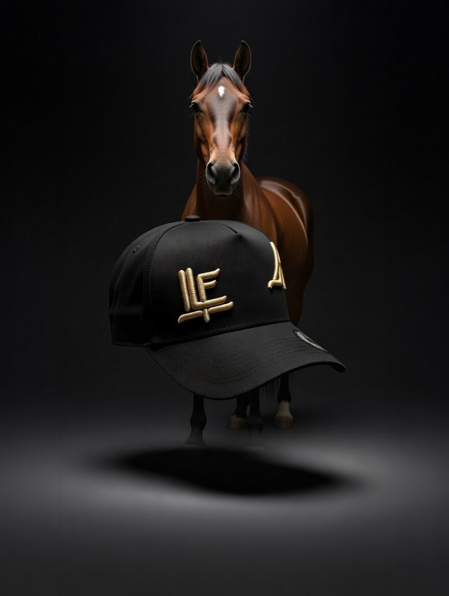 GORRA NEGRA TIPO CABALLISTA