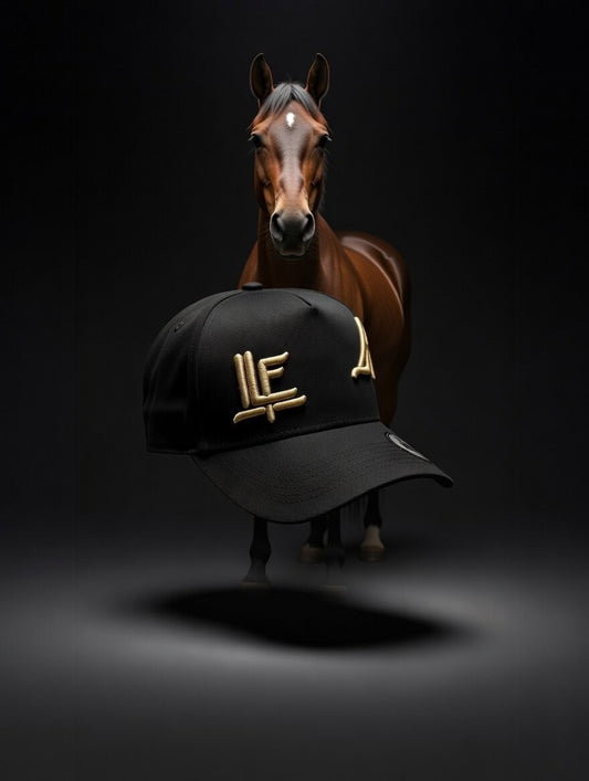 GORRA NEGRA TIPO CABALLISTA